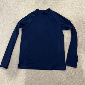 Lands End Navy Long Sleeve Swim Shirt size Kids XL 18-20